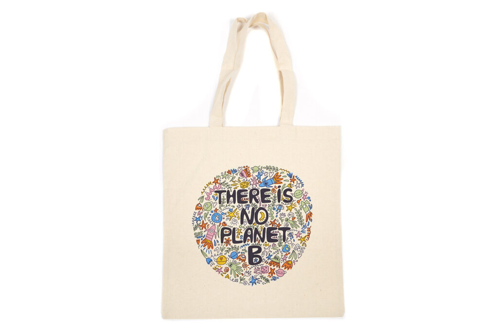 Tote bag en coton. Planet B