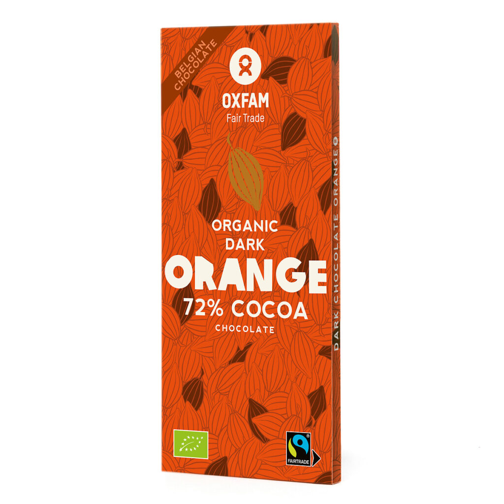 Chocolat noir bio aux morceaux
d’orange 100gr