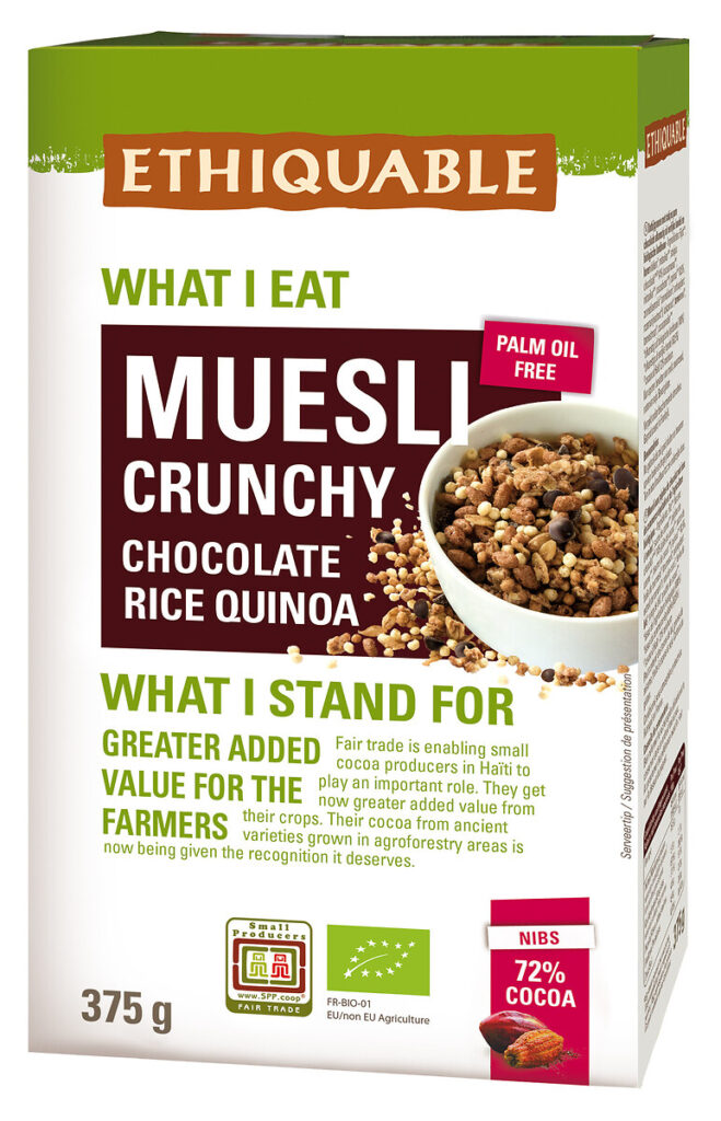 Muesli croustillant quinoa cacao, noix cajou 375g