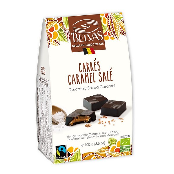 Carrés caramel beurre salés Bio 100g